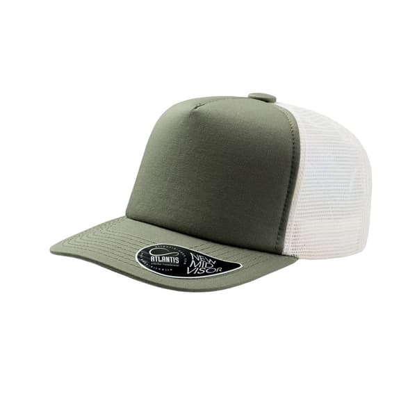 Atlantis Record Mid Visor 5 Panel Trucker Cap (pakke med 2)