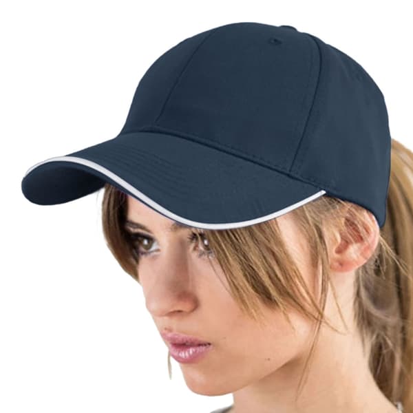 Atlantis Reflect 6 Panel Reflective Piping Baseball Cap