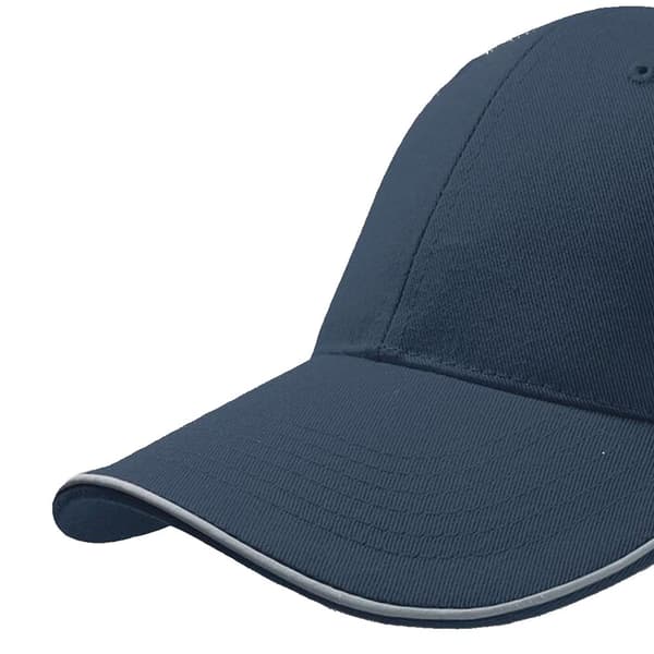 Atlantis Reflect 6 Panel Reflective Piping Baseball Cap
