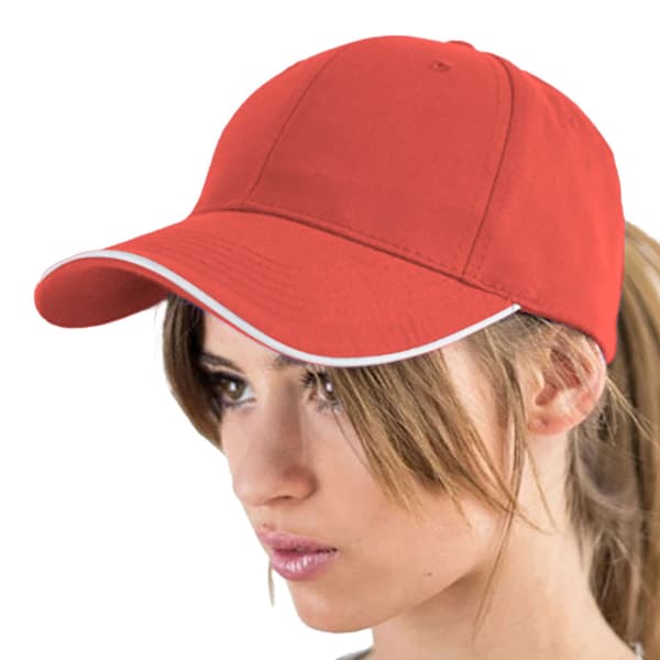 Atlantis Reflect 6 Panel Reflective Piping Baseball Cap