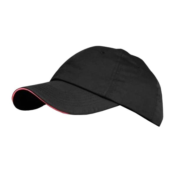 Result Plain Premium Heavy Brushed Baseball Cap Black/Red One Size