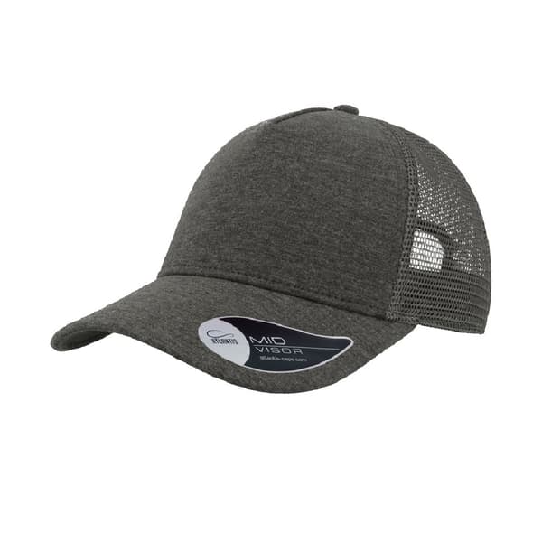 Atlantis Rapper Jersey Mid Visor Trucker Cap Dark Grey One Size