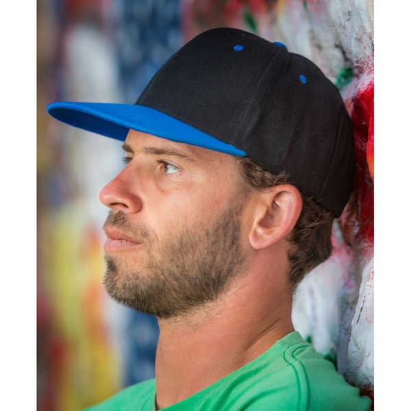 Result Unisex Core Bronx Original Flat Peak Snapback Dual Colour Cap