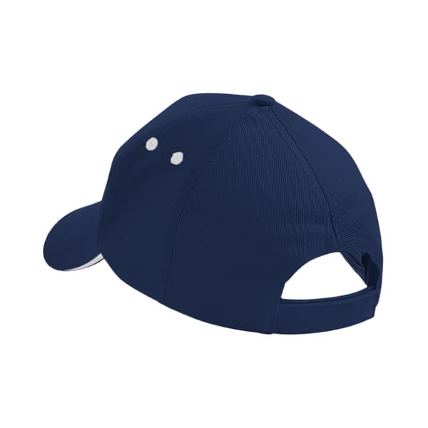Beechfield Unisex Ultimate 5 Panel Kontrast Baseball Cap med Sandwich Peak / Hovedbeklædning (Pakke med 2)