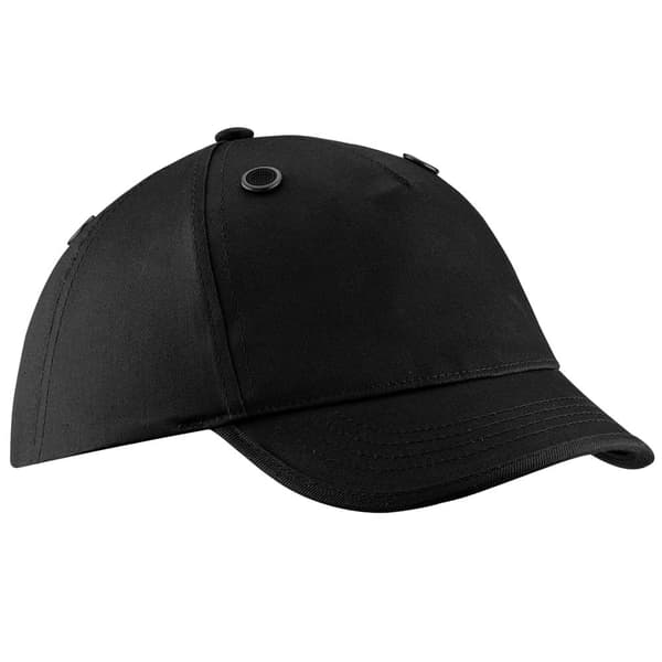 Beechfield Coolmax® En812 Bump Baseball Cap / Headwear (Pack of 2) Black One Size
