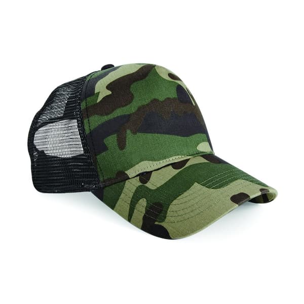 Beechfield Retro Camouflage Snapback Trucker Cap