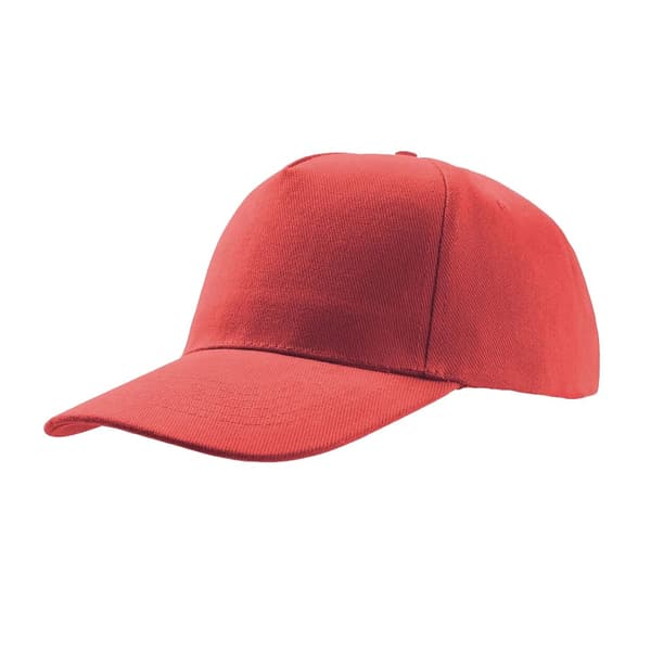 Atlantis Liberty Five Heavy Brush Cotton 5 Panel Cap Red One Size