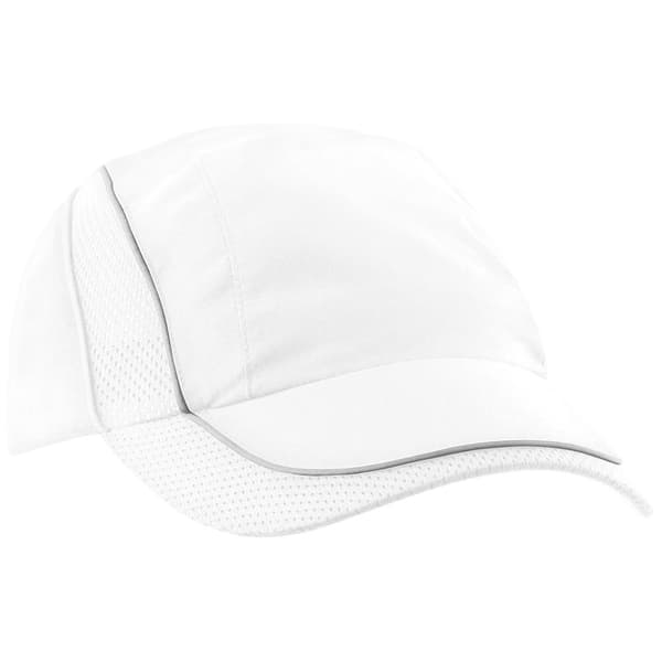 Beechfield Coolmax® Flow Mesh Baseball Cap / Headwear (Pack of 2) White One Size