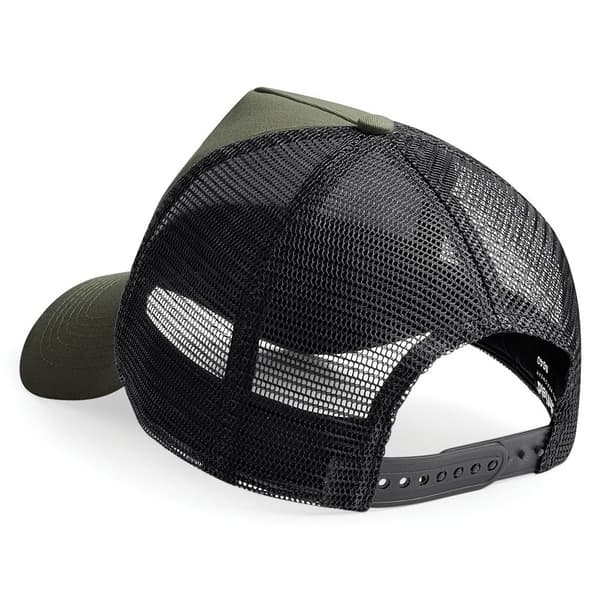 Beechfield Mens Half Mesh Trucker Cap / Headwear (Pack of 2)
