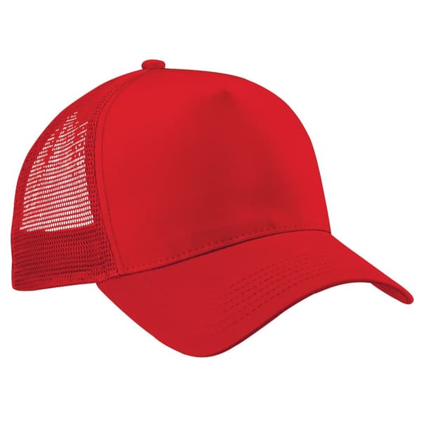 Beechfield Mens Half Mesh Trucker Cap / Headwear (Pack of 2)