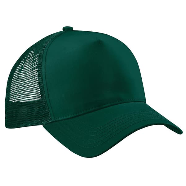 Beechfield Mens Half Mesh Trucker Cap / Headwear (Pack of 2)