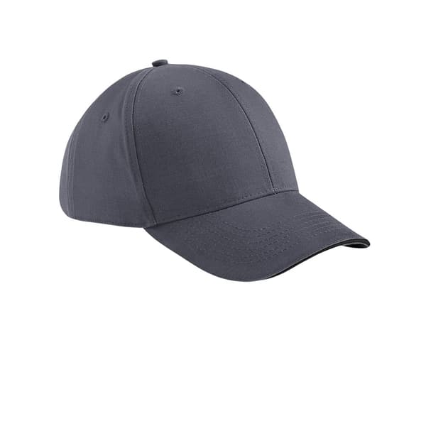 Beechfield Vuxna Unisex Athleisure bomullsbasebollkeps (2 st.) Graphite Grey/Black One Size