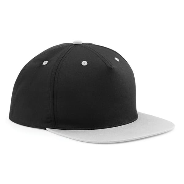 Beechfield Unisex 5 Panel kontrast Snapback Cap med kontrastfarve (pakke med 2)