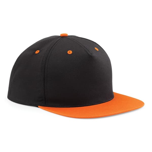 Beechfield Unisex 5 Panel kontrast Snapback Cap med kontrastfarve (pakke med 2)