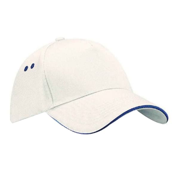 Beechfield Unisex Ultimate 5 Panel Contrast Baseball Cap med Sandwich Peak / Headwear