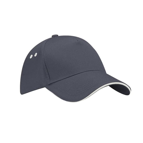 Beechfield Unisex Ultimate 5 Panel Contrast Baseball Cap med Sandwich Peak / Headwear