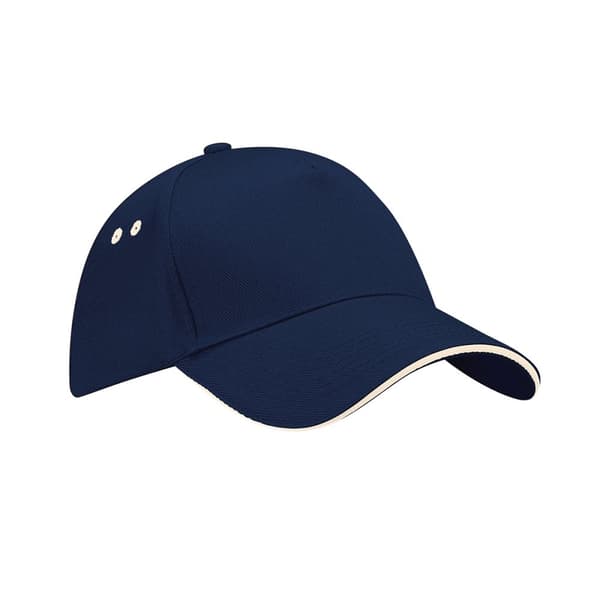 Beechfield Unisex Ultimate 5 Panel Contrast Baseball Cap med Sandwich Peak / Headwear