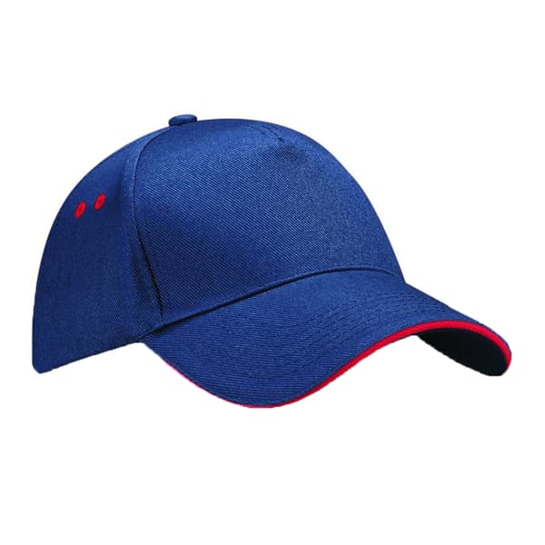 Beechfield Unisex Ultimate 5 Panel Contrast Baseball Cap med Sandwich Peak / Headwear