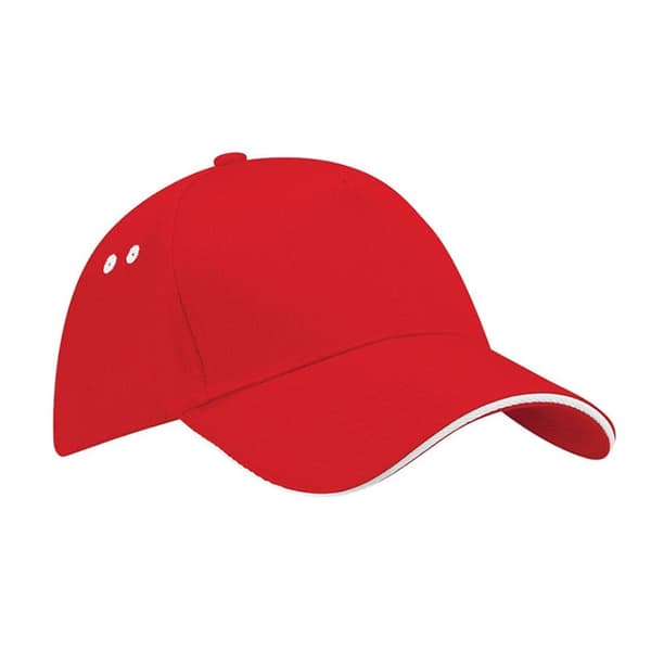 Beechfield Unisex Ultimate 5 Panel Contrast Baseball Cap med Sandwich Peak / Headwear