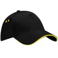 Miniatyrbild 1 av 4: Beechfield Unisex Ultimate 5 Panel Contrast Baseball Cap med Sandwich Peak / Headwear
