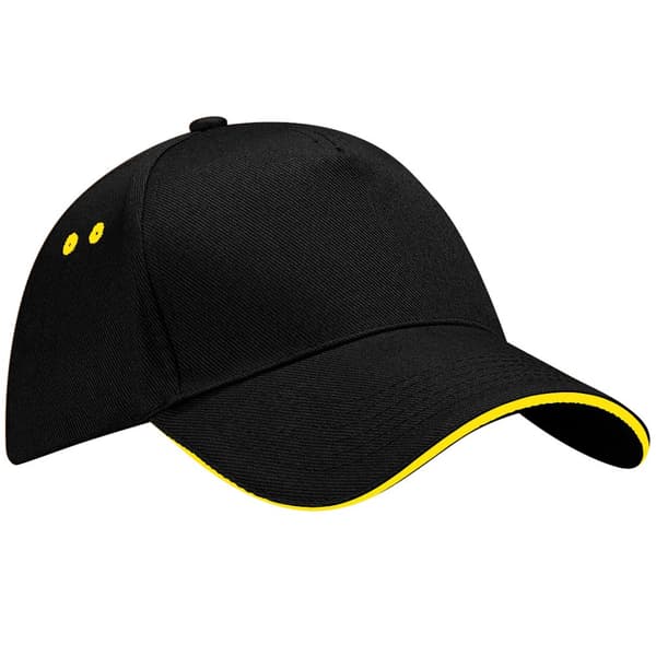 Beechfield Unisex Ultimate 5 Panel Contrast Baseball Cap med Sandwich Peak / Headwear