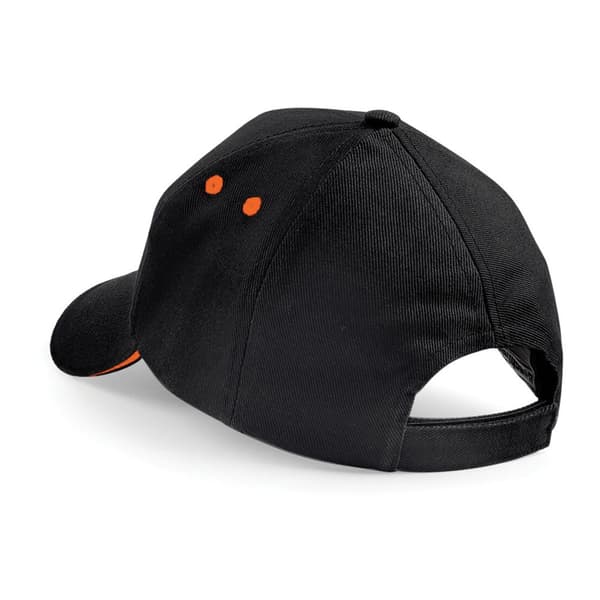 Beechfield Unisex Ultimate 5 Panel Contrast Baseball Cap med Sandwich Peak / Headwear