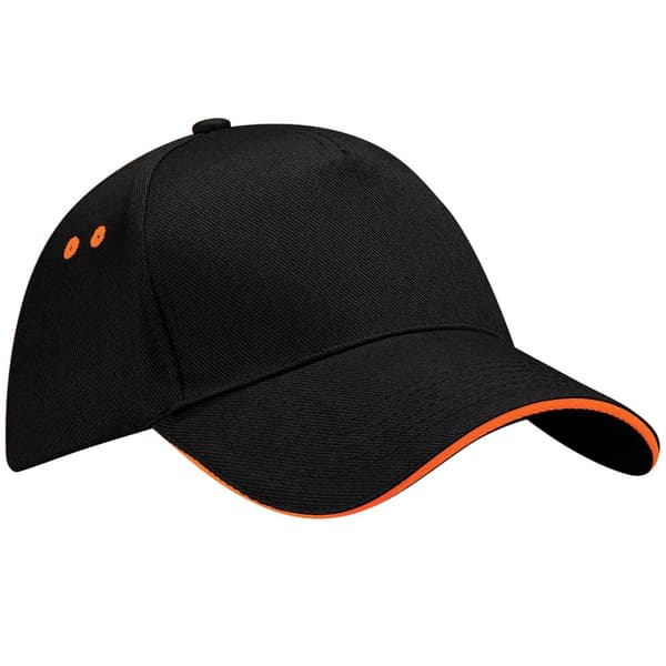 Beechfield Unisex Ultimate 5 Panel Contrast Baseball Cap med Sandwich Peak / Headwear