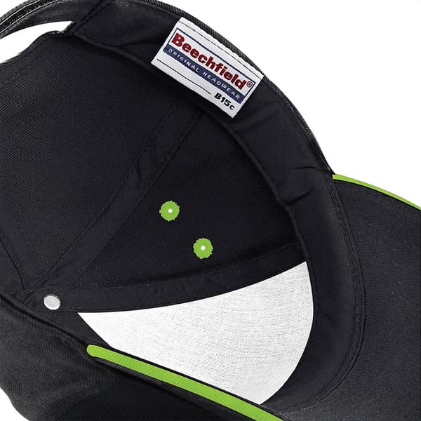 Beechfield Unisex Ultimate 5 Panel Contrast Baseball Cap med Sandwich Peak / Headwear