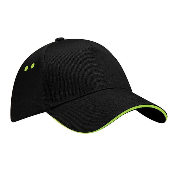 Beechfield Unisex Ultimate 5 Panel Contrast Baseball Cap med Sandwich Peak / Headwear