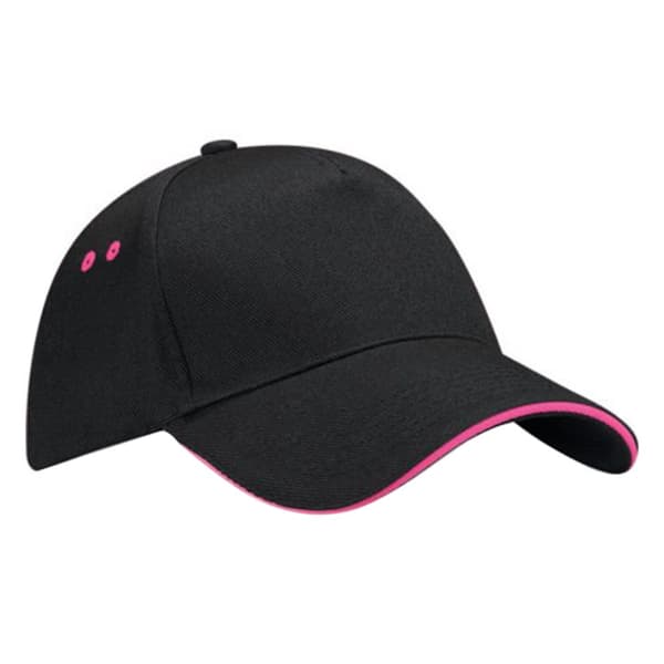 Beechfield Unisex Ultimate 5 Panel Contrast Baseball Cap med Sandwich Peak / Headwear