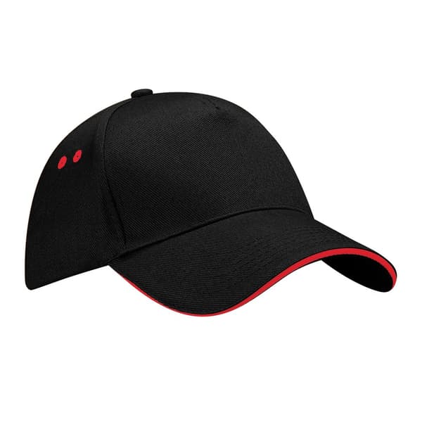 Beechfield Unisex Ultimate 5 Panel Contrast Baseball Cap med Sandwich Peak / Headwear