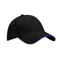 Miniatyrbild 1 av 2: Beechfield Unisex Ultimate 5 Panel Contrast Baseball Cap med Sandwich Peak / Headwear