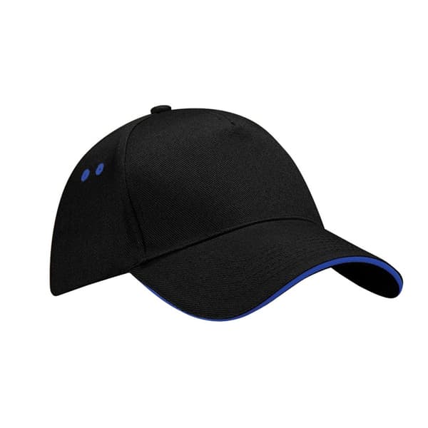 Beechfield Unisex Ultimate 5 Panel Contrast Baseball Cap med Sandwich Peak / Headwear