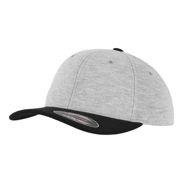 Flexfit by Yupoong Double Jersey 2 Tone Cap Grey/Black S/M