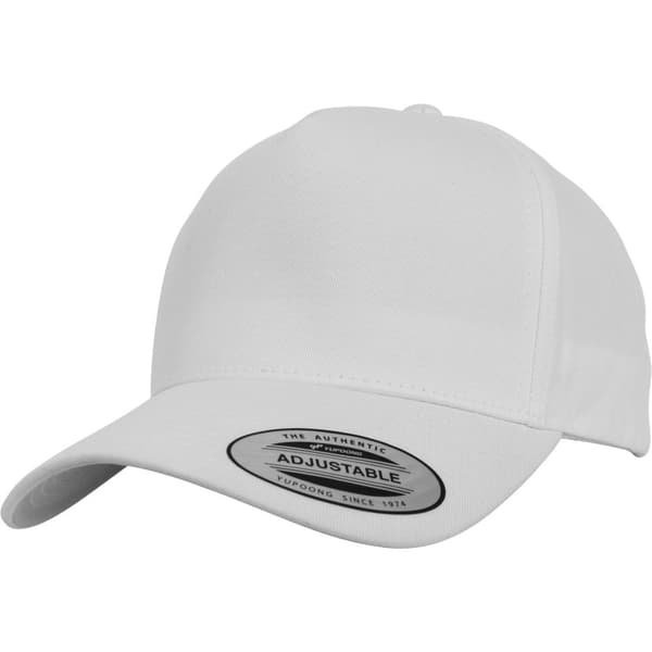 Flexfit by Yupoong 5 Panel Classic Snapback Cap White One Size