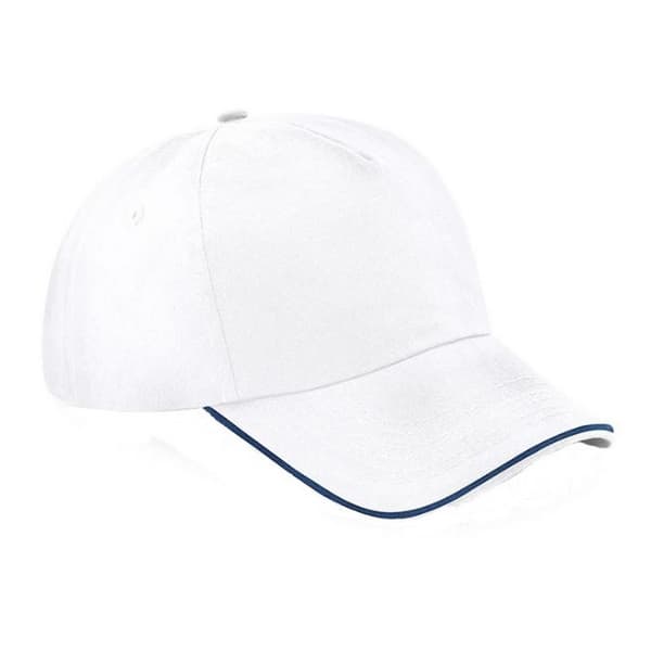 Beechfield Voksne Unisex Authentic 5 Panel Piped Peak Cap