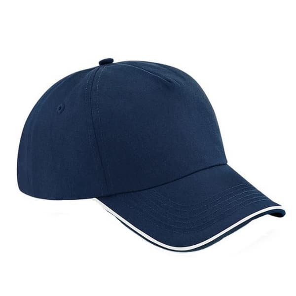 Beechfield Voksne Unisex Authentic 5 Panel Piped Peak Cap