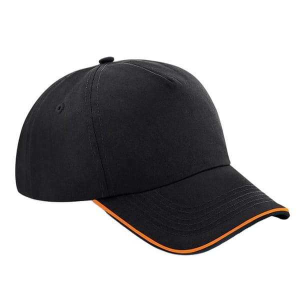 Beechfield Voksne Unisex Authentic 5 Panel Piped Peak Cap