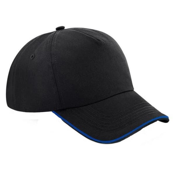Beechfield Voksne Unisex Authentic 5 Panel Piped Peak Cap