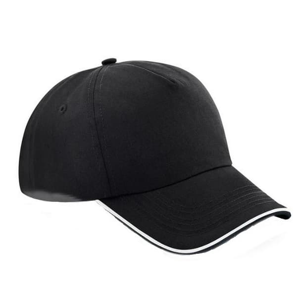 Beechfield Voksne Unisex Authentic 5 Panel Piped Peak Cap