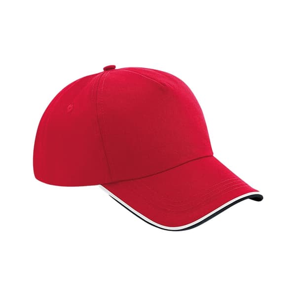 Beechfield Autentiska 5-panel keps med pipetter