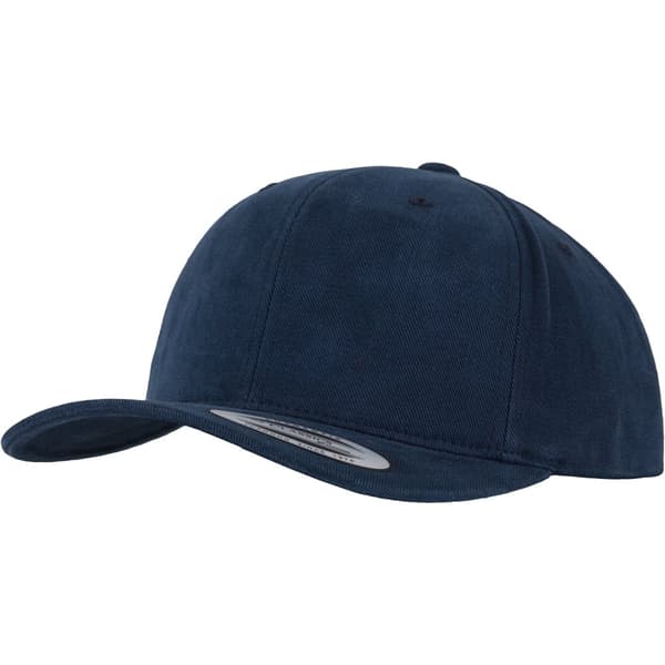 Flexfit by Yupoong Cap i børstet twill med mellemprofil Navy One Size