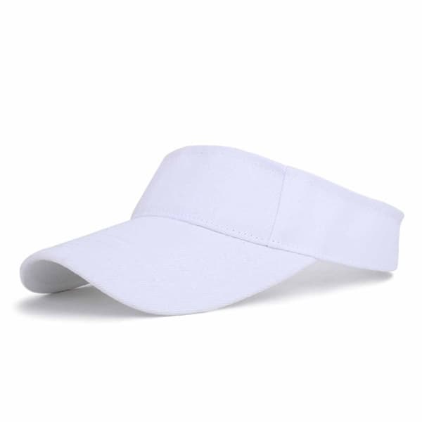 Vit Solskärm Keps Skärm Solkeps Clip-on Kardborre