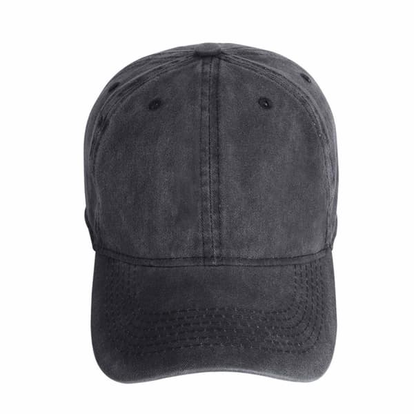 Svart Keps Vintage Distressed Jeans Washed Strapback