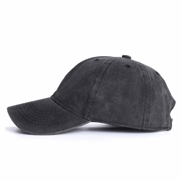 Svart Keps Vintage Distressed Jeans Washed Strapback
