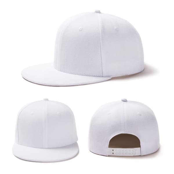 Hvid Cap Snapback med spænde