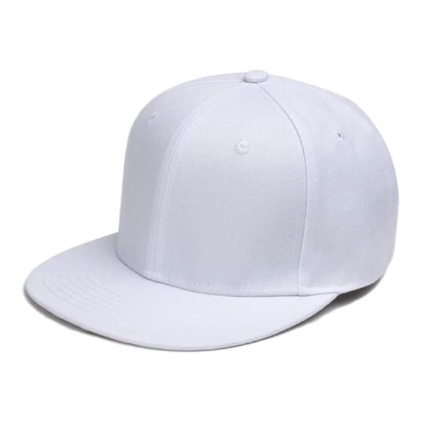 Hvid Cap Snapback med spænde