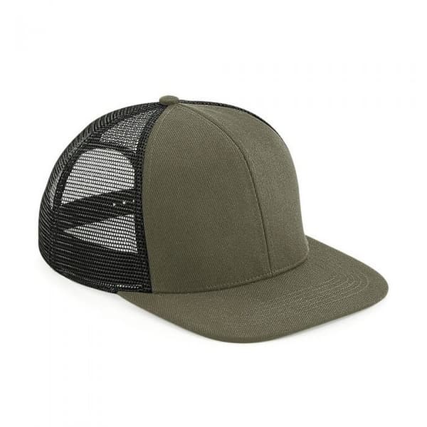 Beechfield Unisex Trucker Cap för vuxna Olive Green/Black One Size