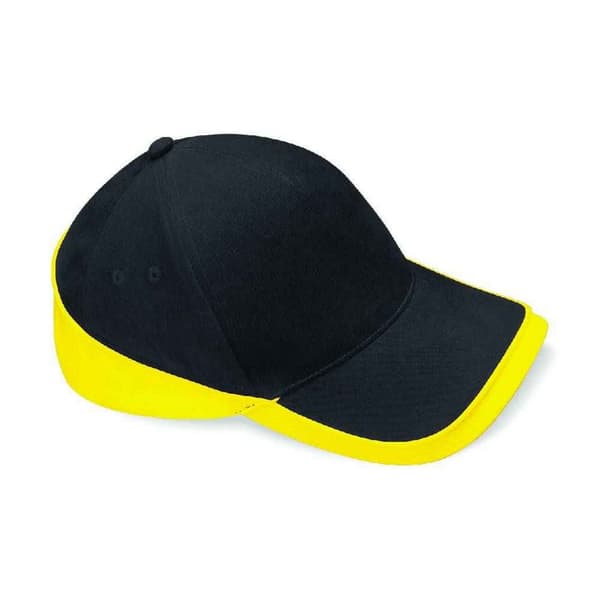 Beechfield Teamwear Competition Cap Black/Yellow One Size