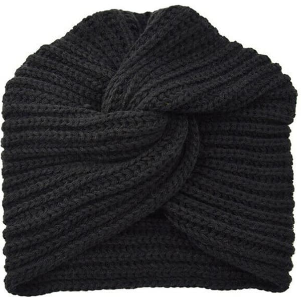 Women Warm Winter Knit Turban Cross Twist Wrap Cap